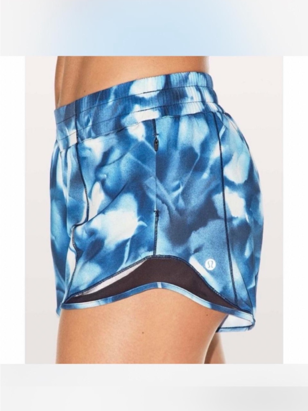 lululemon athletica Blue Tie-Dye Athletic Shorts